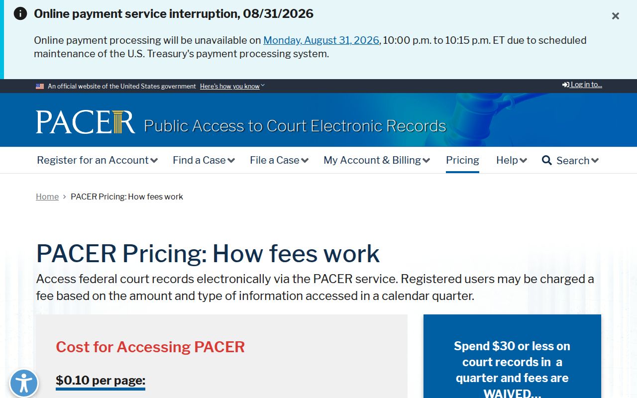 Tuscarawas County civil docket federal PACER access source