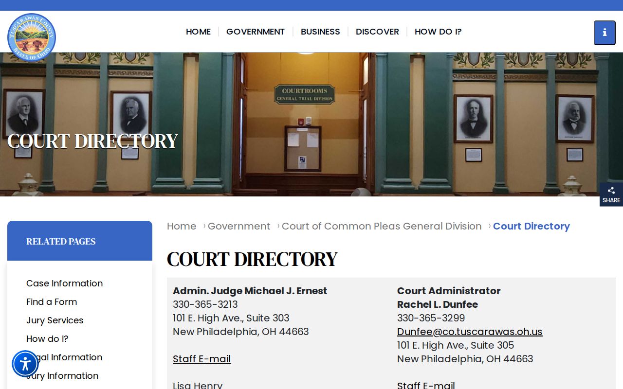 Tuscarawas County court docket Common Pleas court directory