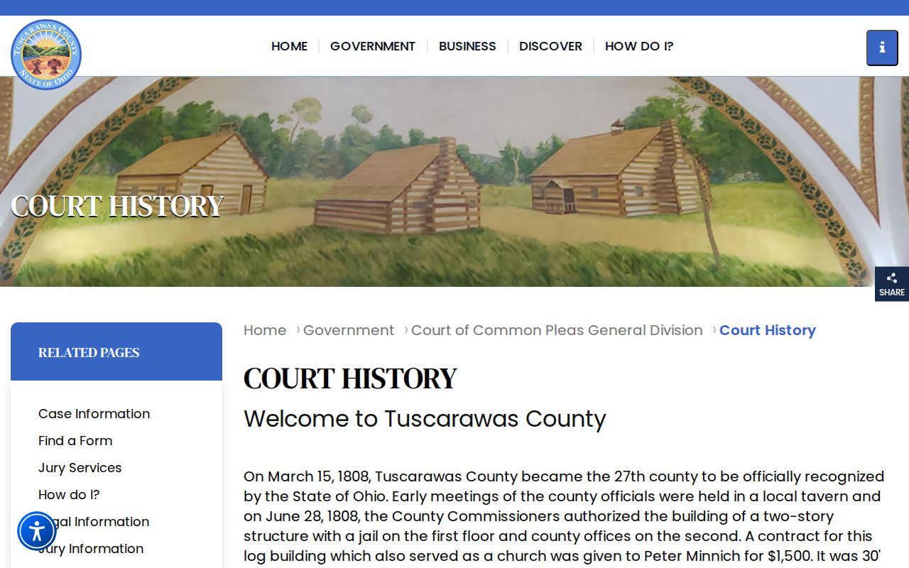 Tuscarawas County court docket courthouse history
